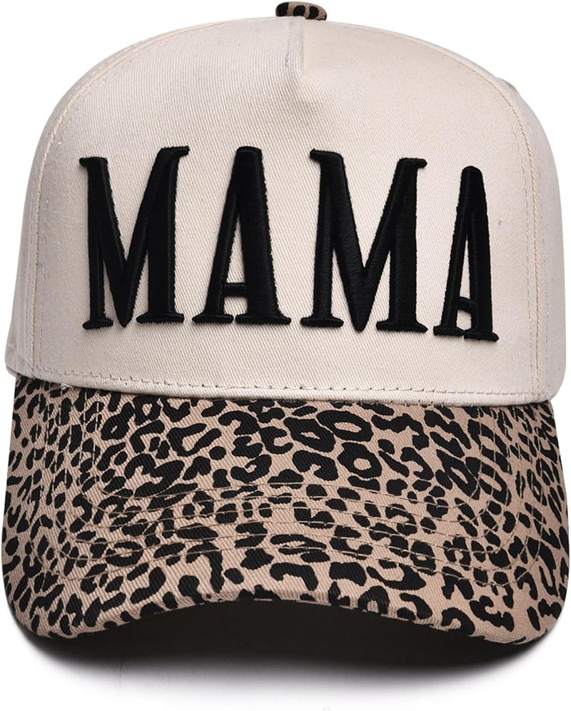 Abdkw Mommin Trucker Hat | Vintage Two-Tone Women's Baseball Cap,with Mommin Embroidery Ponytail Fit,Outdoor and Daily Use - Image 1